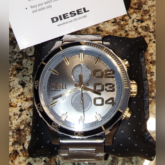 Diesel Double Down 2.0 Gun Metal Stainless Steel - Picture 2 of 6